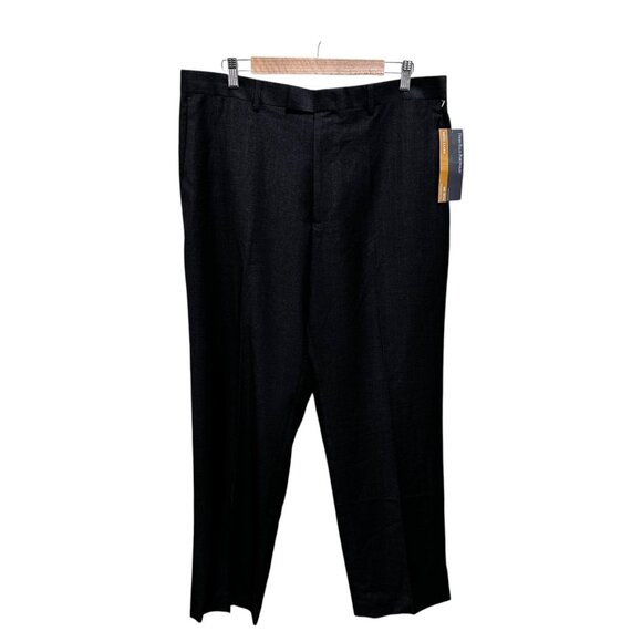 Perry Ellis Portfolio Mens Size 36 x 32 Neo-Luxe Black No-Iron Dress Pant‎ NWT - Picture 1 of 7